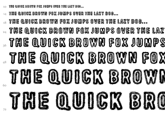 Beast Of Burden font waterfall